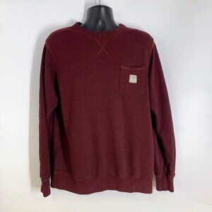 Iron & Resin Men's Single V Pocket Knit Long Sleeve‎ Crew Neck Sweater Size L